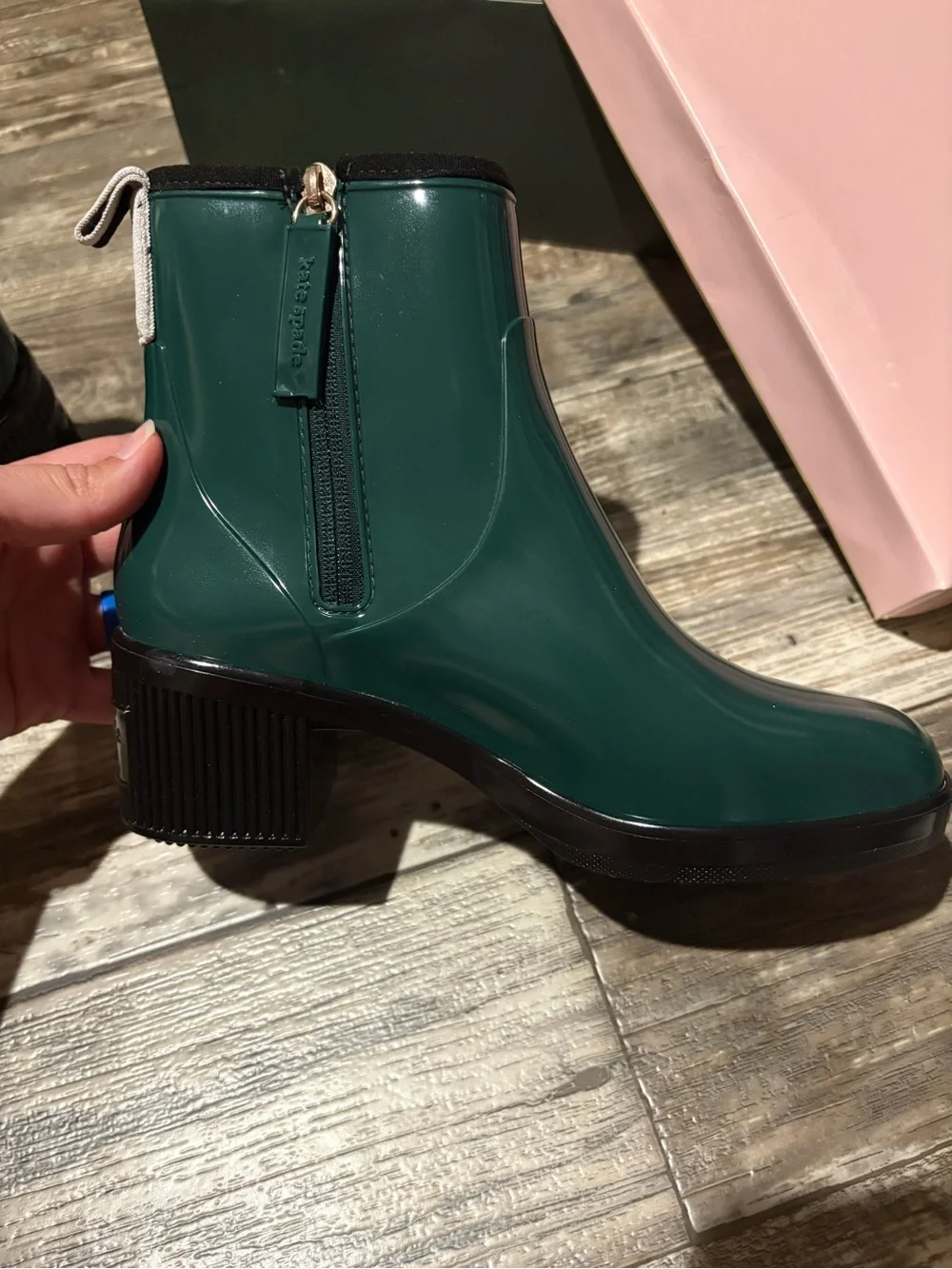 Kate Spade New York Puddle Vinyl Zip Rain Booties